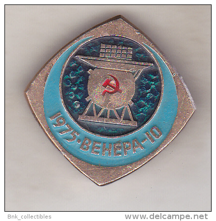 USSR - Russia - Old Space Pin Badge - Venera-10 - Espacio
