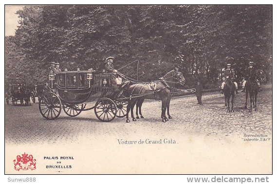 Palais Royal De Bruxelles - Voiture De Grand Gala (animée, Attelage, Chevaux) - Brussel (Stad)