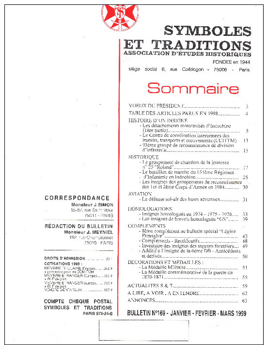 Bulletin Symboles Et Traditions 169 - Français