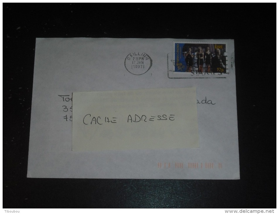 LETTRE IRLANDE IRELAND EIRE AVEC YT 973 - CINEMA IRLANDAIS - - Storia Postale