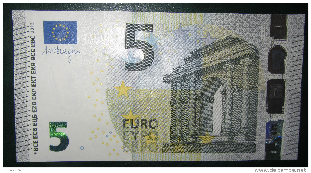 5 EURO S006I6 DRAGHI ITALY ITALIA SERIE SA Perfect UNC - 5 Euro