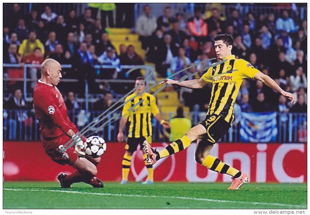 DEDICACE Autographe Football De LEWANDOWSKI (Pologne)  Joue à Dortmund (Allemagne) De 2010 à 2014 - Autres & Non Classés