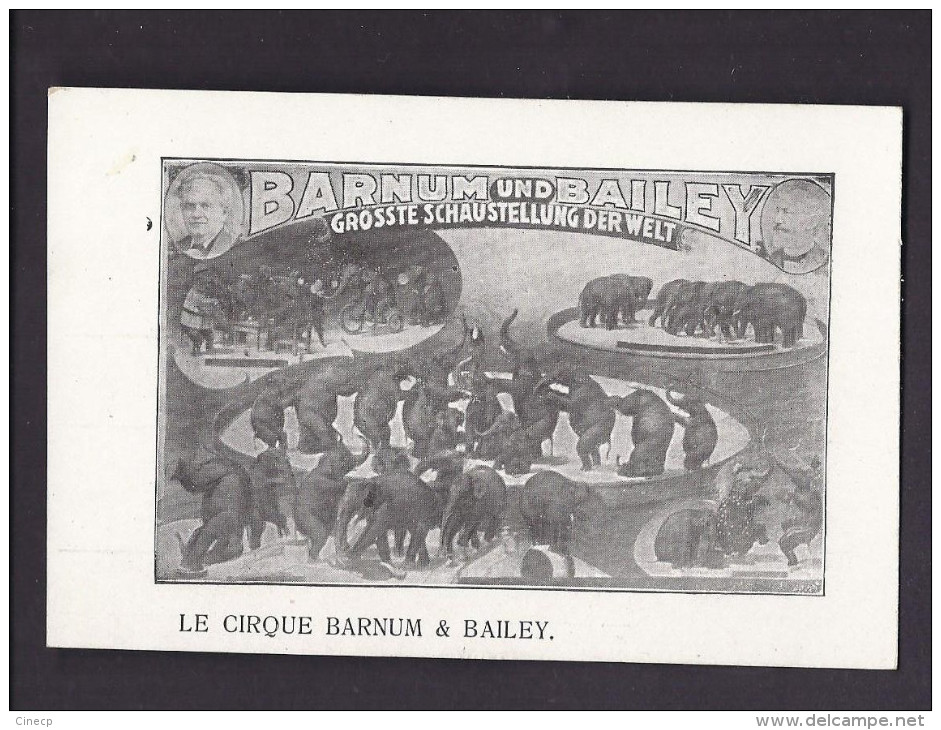 Lot 4 CPA CIRQUE BARNUM & BAILEY - Eléphants Chevaux Acrobates Le Plus Grand Cirque Du Monde - Belle Illustration - Circo