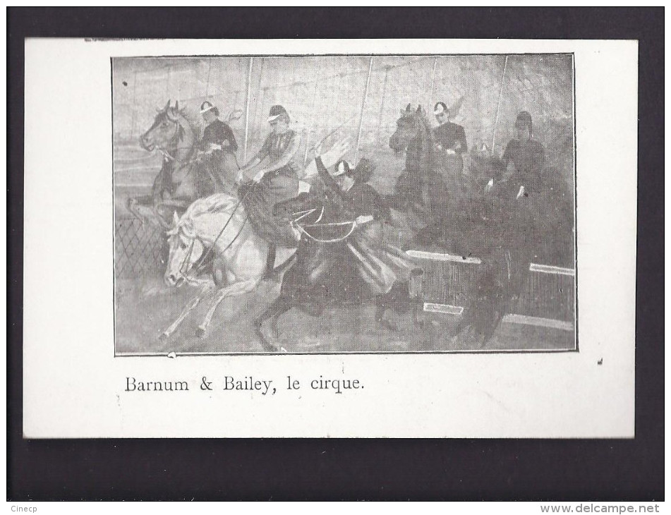 Lot 4 CPA CIRQUE BARNUM & BAILEY - Eléphants Chevaux Acrobates Le Plus Grand Cirque Du Monde - Belle Illustration - Circo