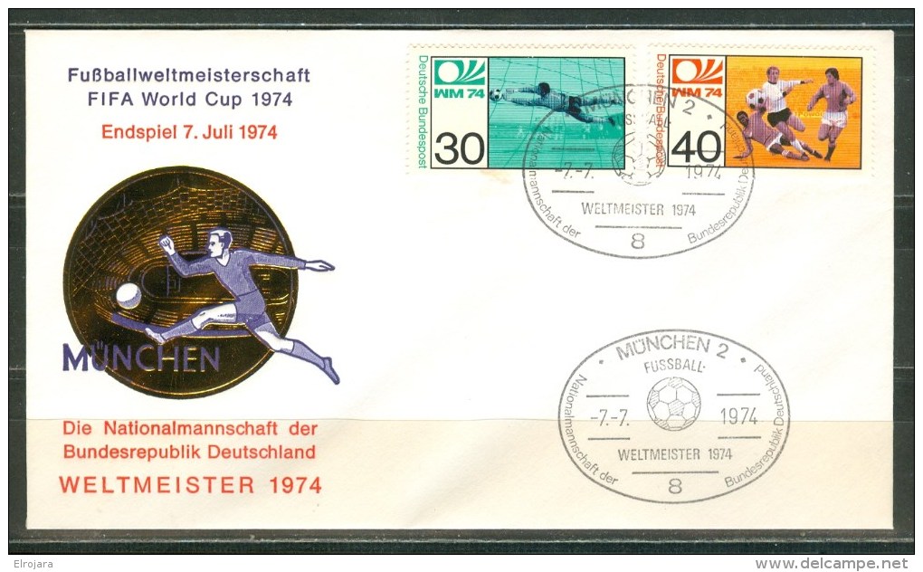 GERMANY Cover With Set With Cancel Gemany World Champion On 7-7-74 - 1974 – Germania Ovest