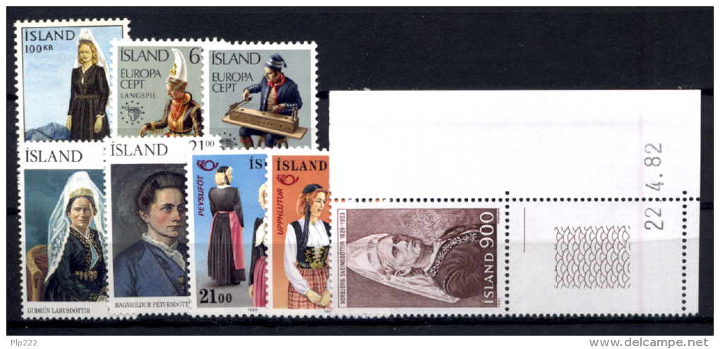 Islanda 1965/90 Costumi / Costumes 8 Val **/MNH VF - Collezioni & Lotti