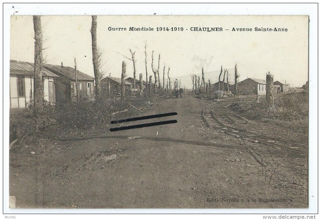 CPA - Guerre Mondiale 1914-1919 - Chaulnes - Avenue Sainte Anne - Chaulnes