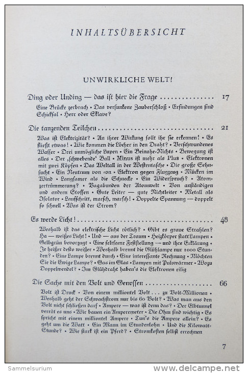 Eduard Rhein "Du Und Die Elektrizität" Vom Wesen Und Wirken Einer Unfaßbaren Kraft, Erstauflage Von 1940 - Technical