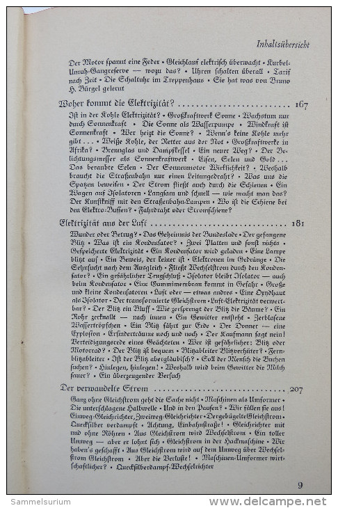 Eduard Rhein "Du und die Elektrizität" vom Wesen und Wirken einer unfaßbaren Kraft, Erstauflage von 1940