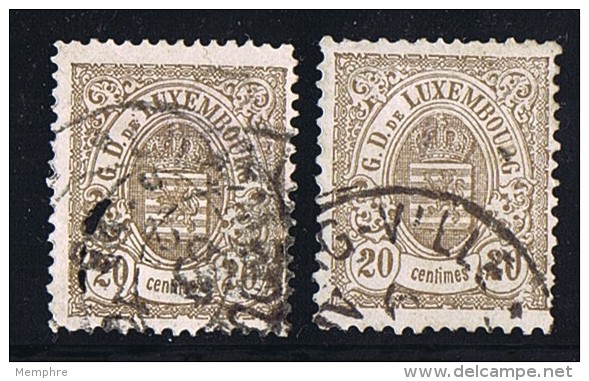 Impression De Haarlem  20 Cent  Dent 12&frac12; X 12  Et 13&frac12;   Oblitérés - 1882 Allégorie