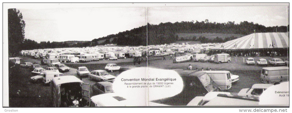 GRAMAT (LOT) CONVENTION MONDIAL EVANGELIQUE RASSEMBLEMENT DE PLUS DE 15 000 TZIGANES A LA GRANDE PRAIRIE  AOUT 1983 - Gramat