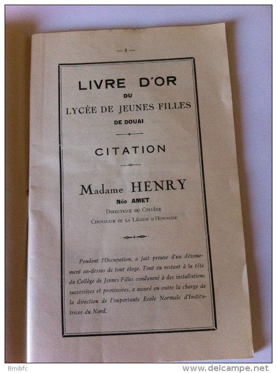 Douai - 1936 Lycée De Jeunes Filles Année Scolaire 1935-1936 Distribution Solennelle Des Prix - Diploma's En Schoolrapporten