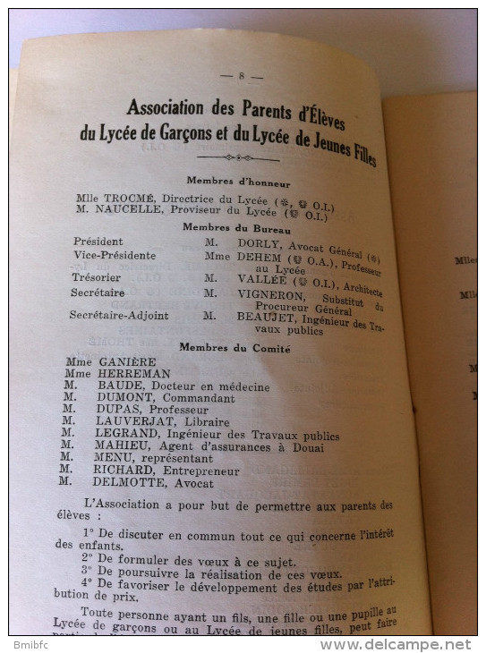 Douai - 1936 Lycée de Jeunes Filles année scolaire 1935-1936 Distribution Solennelle des Prix