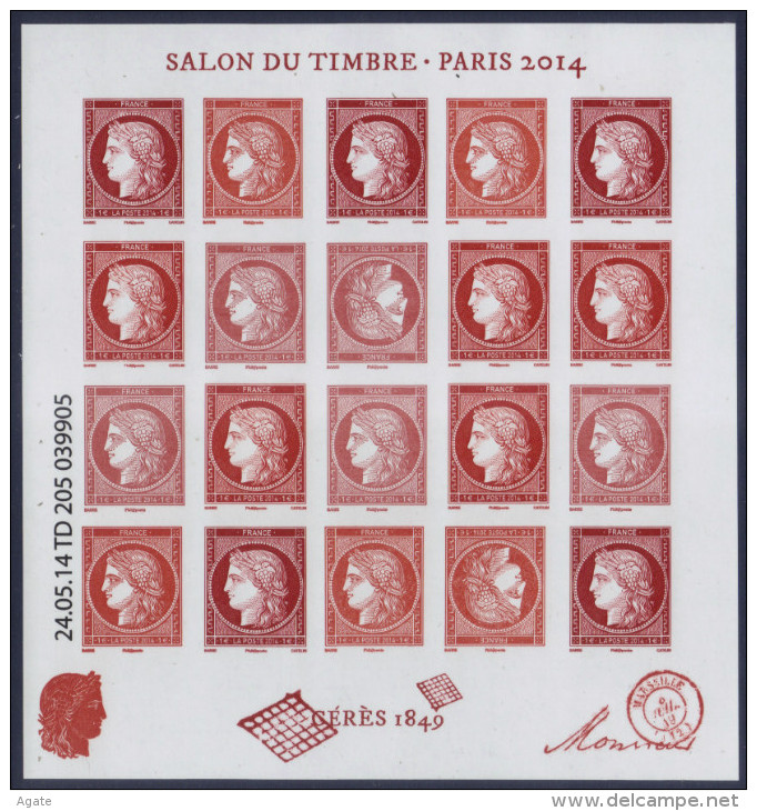 Bloc Cérès 1849 - Salon Planète Timbres 2014  Neuf** - Neufs