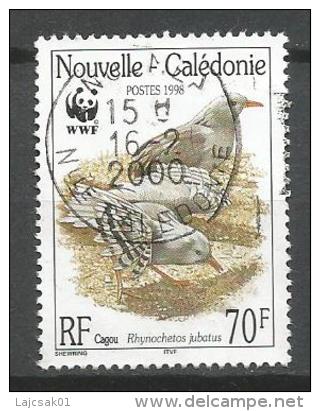 Cf Nouvelle Caledonie New Caledonia 1998.  WWF Bird Birds Cagou 70 F Used - Used Stamps