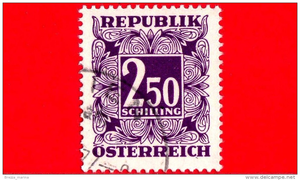AUSTRIA - USATO - 1951 - Numero - Cifra - Sovrattassa - Postage Due - 2.50 - Portomarken
