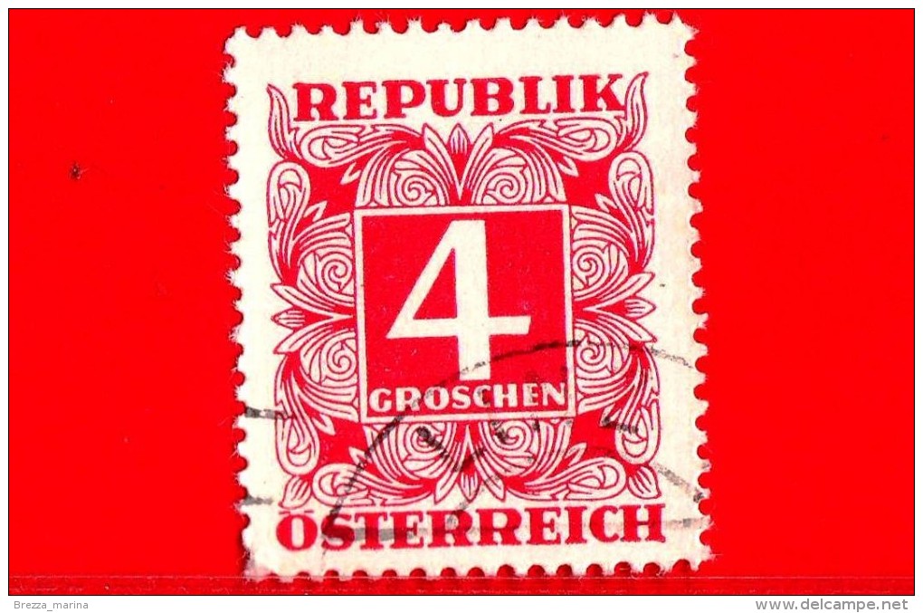 AUSTRIA - USATO - 1951 - Numero - Cifra - Sovrattassa - Postage Due - 4 - Taxe
