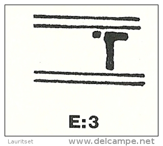 Estland Estonia 1923 Michel 43 Gum Variety D: 1 * + Error E: 3 RRR - Estland