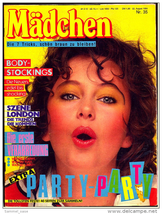 Mädchen Zeitschrift Nr. 35 / 1984 Mit : Die Trends, Die Kommen  -  Michael Jackson`s Monster-Show - Kinder- & Jugendzeitschriften