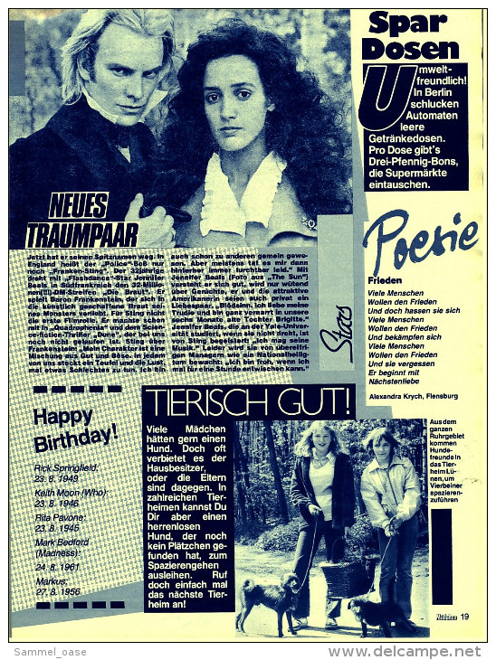 Mädchen Zeitschrift Nr. 35 / 1984 Mit : Die Trends, Die Kommen  -  Michael Jackson`s Monster-Show - Kinder- & Jugendzeitschriften