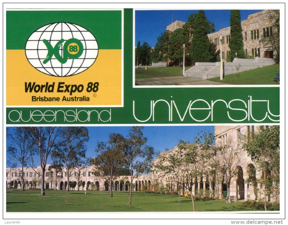 (PH 222) Australia - Brisbane World Expo 88 Postcard (University) - Brisbane