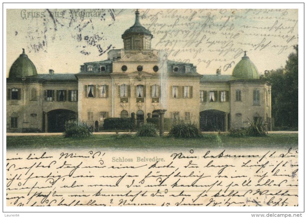 (PH 555) Very Old Postcard - Carte Ancienne - Germany - Schloss Belvedere Castle - Châteaux