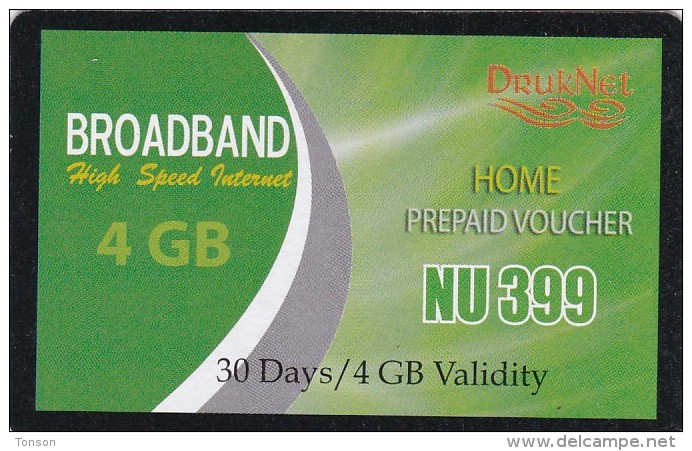 Bhutan, 4 GB, Broadband Voucher, 2 Scans. - Butan