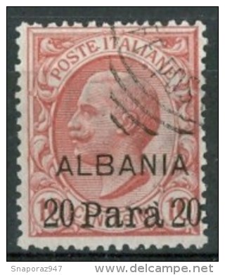 1907 Albania 20c.su 10 Sas.8 Usato - Albanië