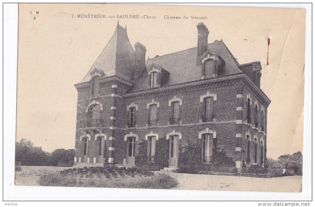 MENETREOL Sur SAULDRE  Chateau Du Simouët - Autres & Non Classés