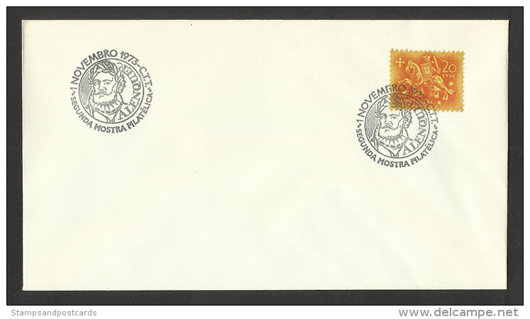 Portugal Cachet Commémoratif  Expo Philatelique Alenquer Camões Os Lusiadas 1973 Event Postmark Stamp Expo - Postal Logo & Postmarks