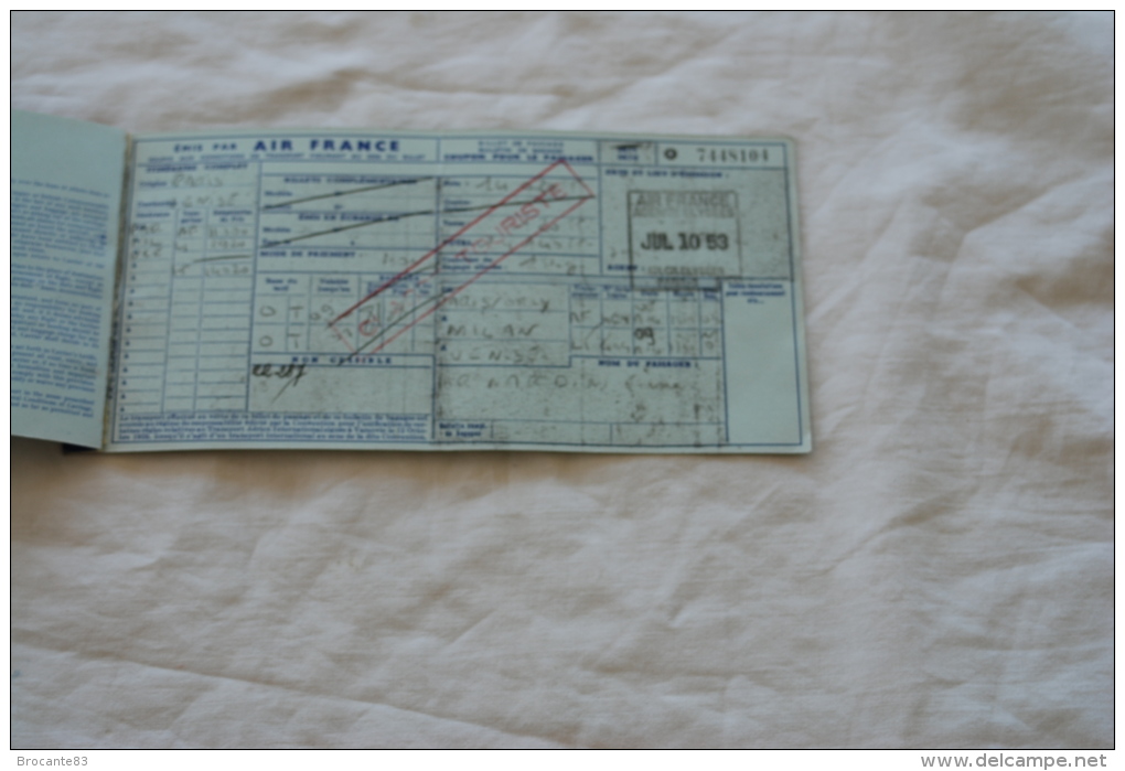 BILLET DE  PASSAGE AIR FRANCE PARIS VENISE - Cartes D'embarquement