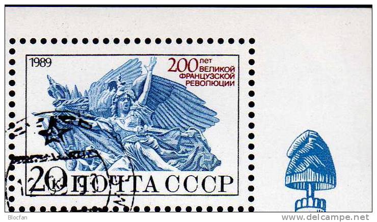 200 Jahre Revolution In France Ausstellung Paris 1989 SU USSR 5970 Kleinbogen O 15€ Historie Marseillaise Philexfrance - Used Stamps