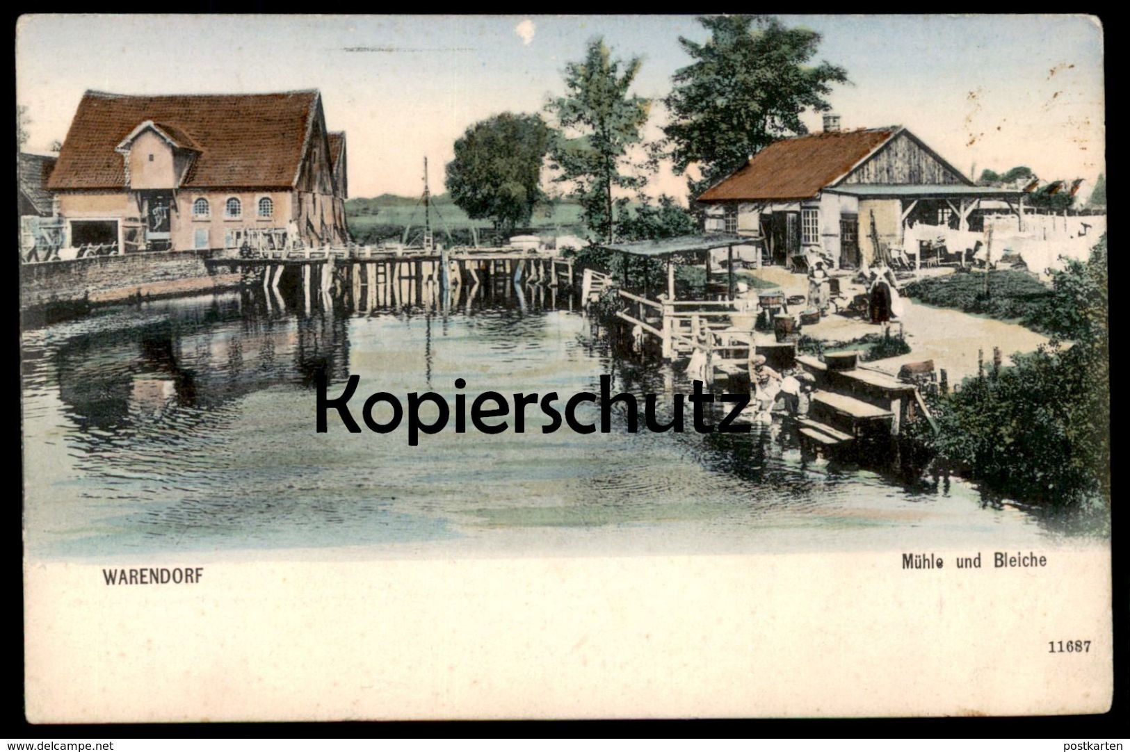 ALTE POSTKARTE WARENDORF MÜHLE UND BLEICHE Mill Moulin Molen Ansichtskarte AK Cpa Postcard - Warendorf