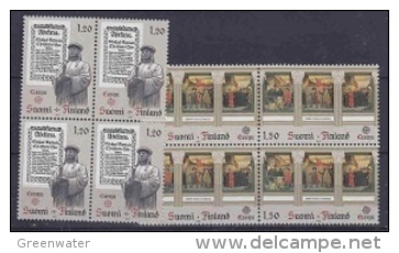 Europa Cept 1982 Finland 2v Bl Of 4 ** Mnh (13965) - 1982