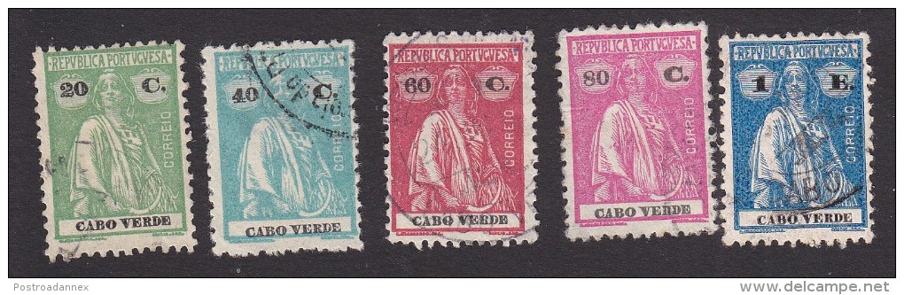 Cape Verde, Scott #165, 171, 175-176, 179, Used, Ceres, Issued 1914-1926 - Cap Vert