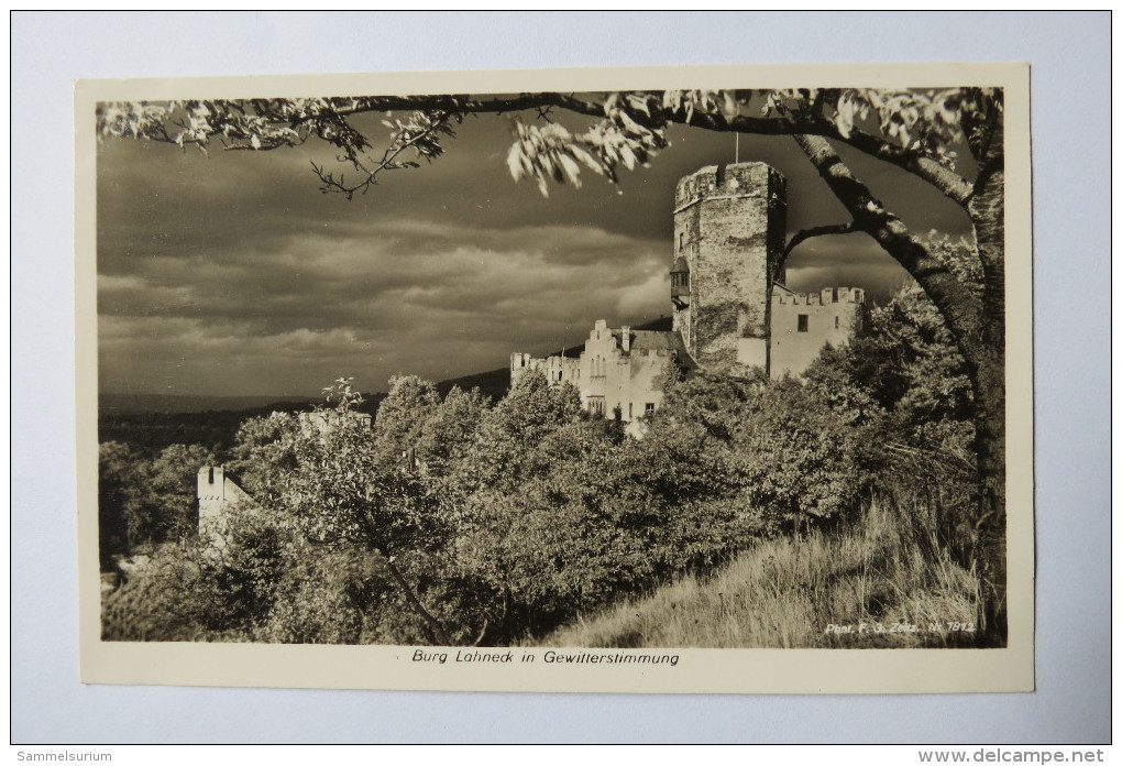 (4/8/64) AK "Burg Lahneck" In Gewitterstimmung, Das Romantische Lahntal, Um 1937 - Lahnstein