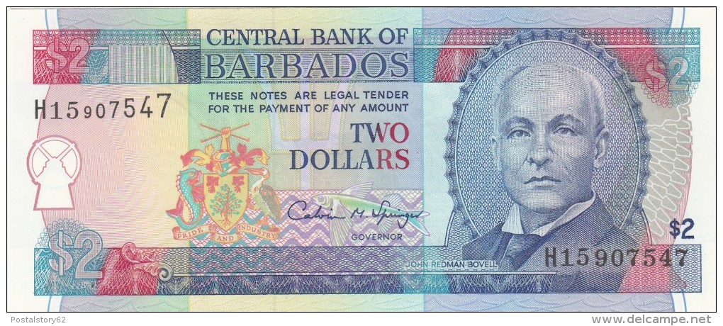 Two Dollars Barbados QFDS - Barbades