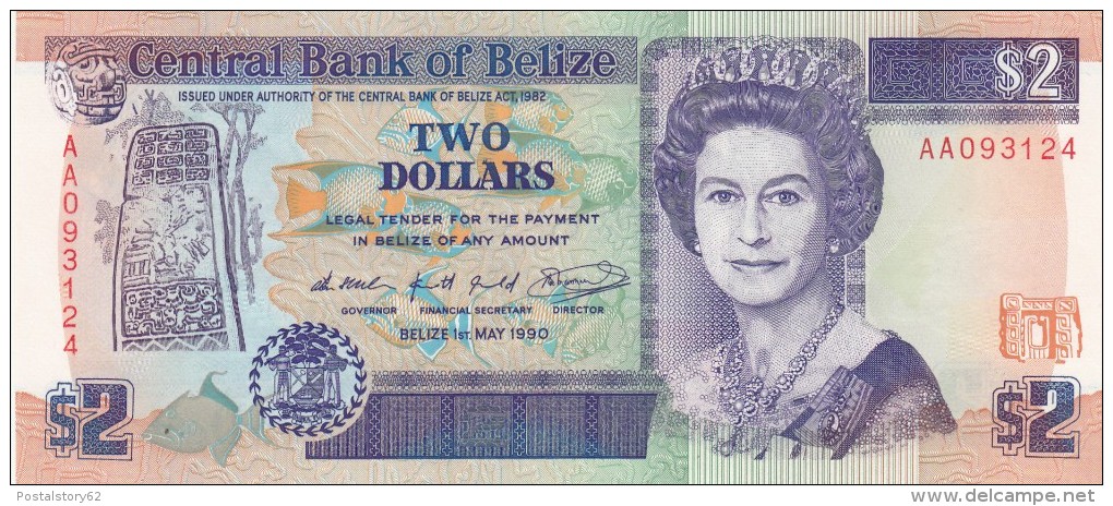 Two Dollars Belize 1990 Qfds - Belice