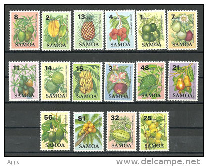 ILES SAMOA. Les Fruits Des îles Samoa.  16 T-p Neufs **. Yv. 537/52. - Samoa