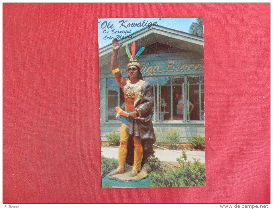 Alabama> Alexander City Indian Statue  Ole Kowaliga Beach  Ref   1395 - Altri & Non Classificati