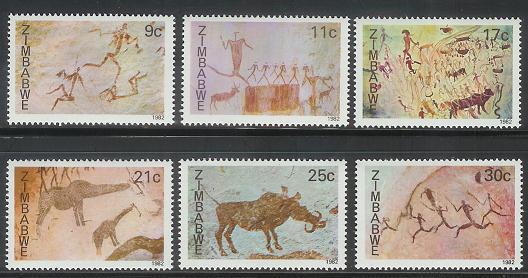 ZIMBABWE 1982 MNH Stamp(s) Cave Paintings 259-264 #5076 - Other & Unclassified