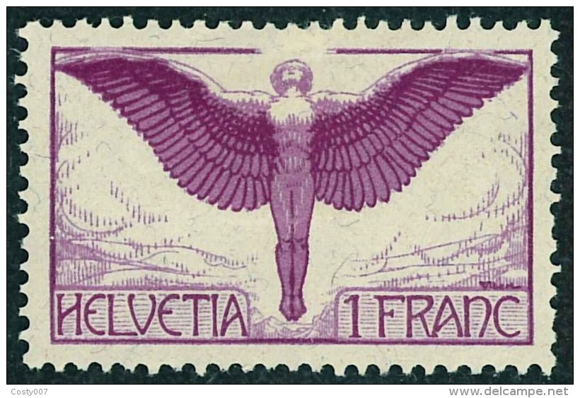 Switzerland 1924 Airmail 1Fr Mi.191z MH AM.315 - Unused Stamps