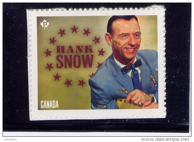 CANADA, 2014,  2766    HANK SNOW, CANADIAN COUNTRY SINGER, CHANTEUR COUNTRY,  SINGLE FROM BOOKLET,  ( July 31th) - Single Stamps