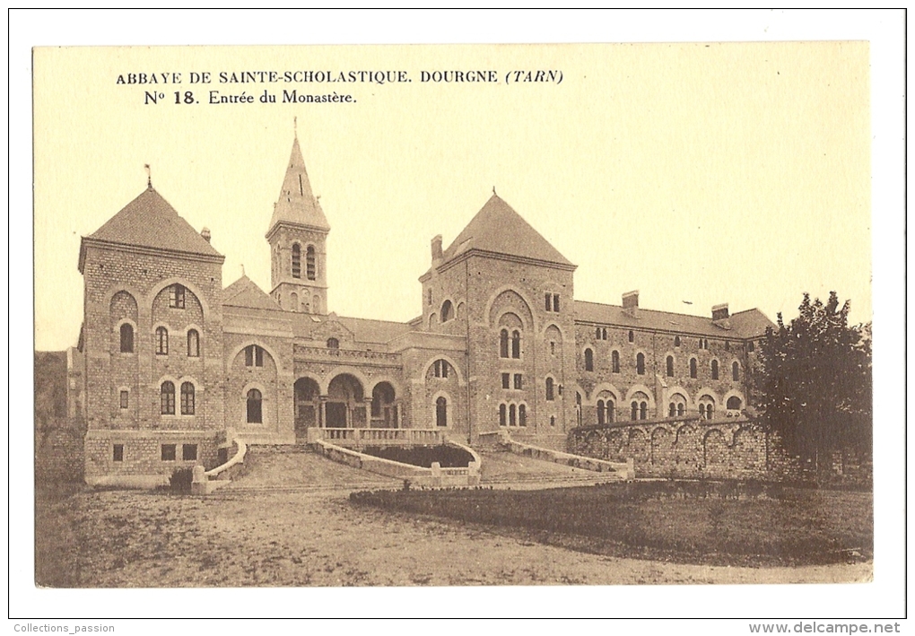 Cp, 81, Dourgne, Abbaye De Ste-Scholastique, Entrée Du Monastère - Dourgne