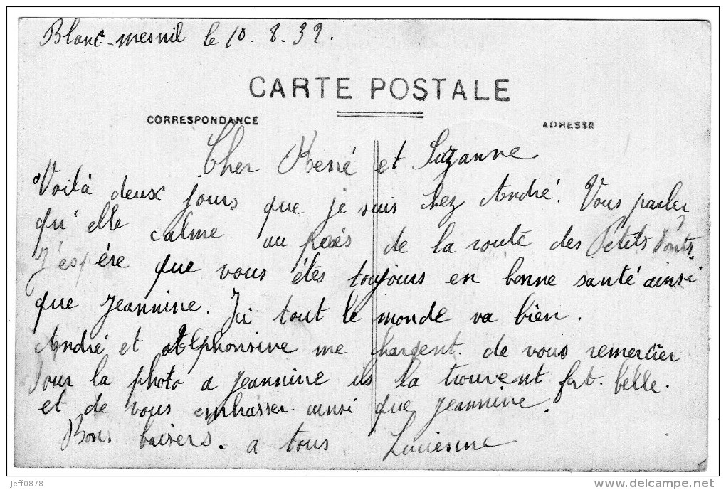 93 - SEINE SAINT DENIS - LE BLANC MESNIL - Avenue Victor Hugo - 1932 - Très Bon état - 2 Scans - Le Blanc-Mesnil