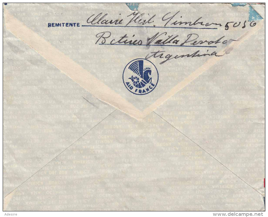 1950? - Argentinien, 5 Sondermarken Auf Brief Via Air France > Dübendorf Schweiz - Briefe U. Dokumente