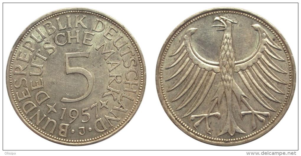 5 Mark 1957 J (Germany - Federal Republic) Silver - 5 Marcos