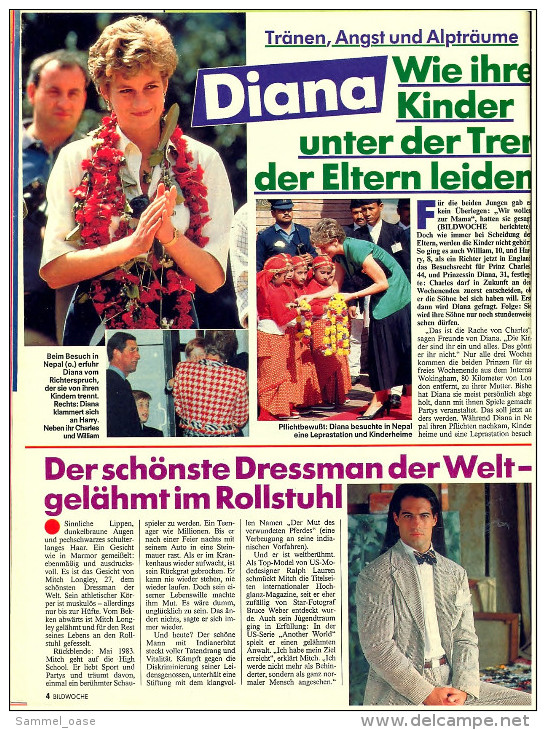 Bild Woche  Zeitschrift  -  18.3.1993  -  Mit :  Diana Und Die Kinder  -  Wie Zuverlässig Sind Radarfallen? - Film & TV