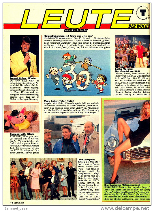 Bild Woche  Zeitschrift  -  18.3.1993  -  Mit :  Diana Und Die Kinder  -  Wie Zuverlässig Sind Radarfallen? - Film & TV