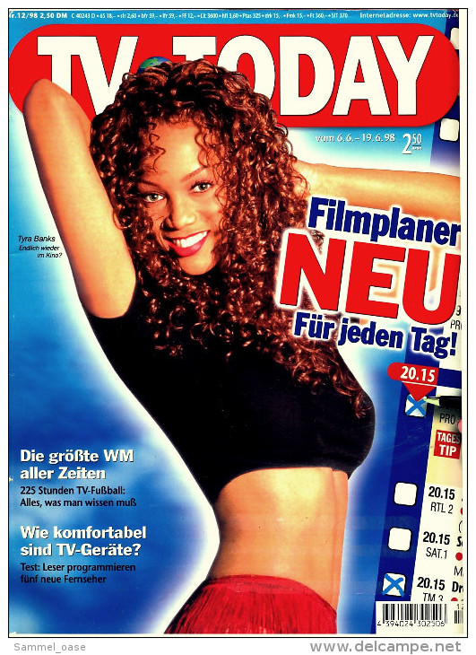 TV  Today  Zeitschrift  -  6.6. 1998  -  Mit : John Goodman Interview  -  Die 16. Fussball WM In Frankreich - Film & TV